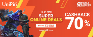 Rayakan Super Online Deals ShopeePay Bareng UniPin Dan Dapatkan Cashback 70% Max Rp 15.000! (promo 1)